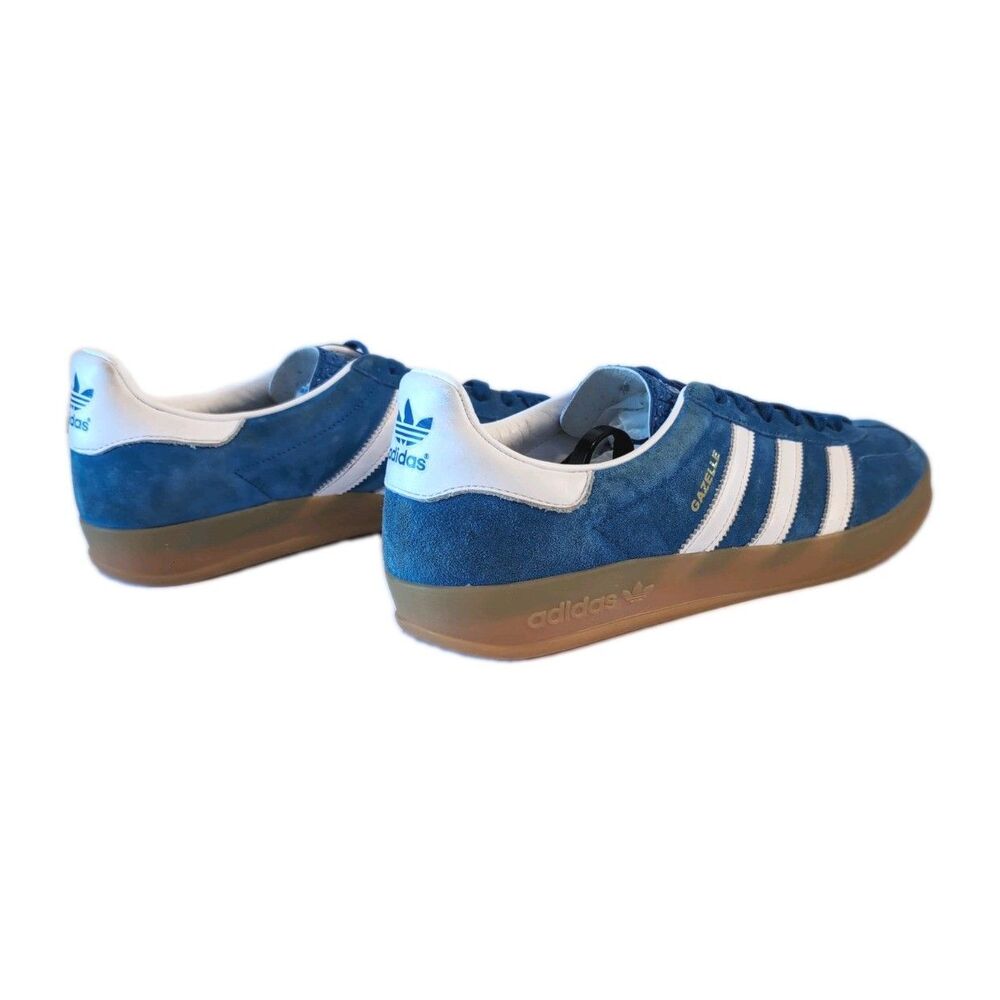 Adidas Originals Gazelle Blue Suede Gum Sole Sneakers Size 11.5 - Picture 5 of 11